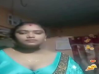 Tamil indické bbw modrý silky blouse žiť, špinavé klip 02