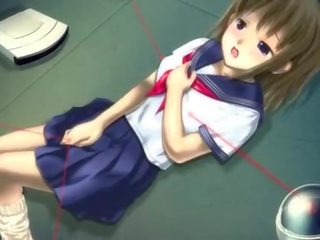Anime babe i skole uniform onanering fitte