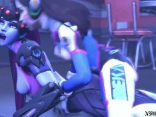 Marvelous Big Dicked Widowmaker Futa Fucking Hard with Heroes