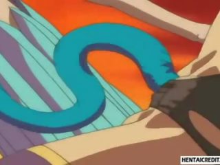 Hentai young woman fucked by tentacles
