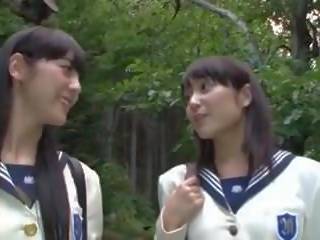 Japānieši av lesbietes skolnieces, bezmaksas netīras saspraude 7.b