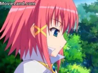 Provocerande rödhårig animen goddess blir krossas part1