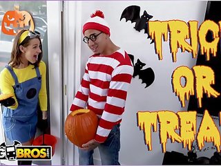 BANGBROS - Trick Or Treat, Smell Evelin Stone's Feet. Bruno Gives Her Something Good To Eat.