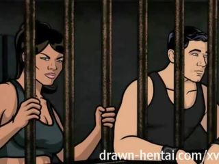 Archer Hentai - Jail adult film with Lana