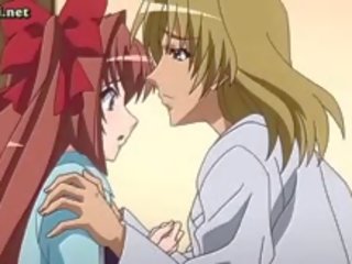 Busty Anime Gets Pussy Rubbed