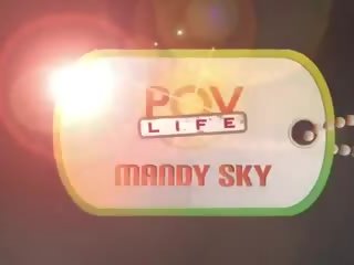 POVLife flirty Small tits teen Mandy Sky POV blowjob hardcore xxx film vid