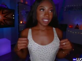 POV Amateur Ebony Intimate sex - MrLuckyPOV