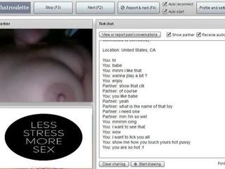 Chatroulette 118 - hot to trot lemu and her toy