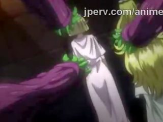 Super elf prinzessin geschraubt von bündel von tentakeln im hentai mov